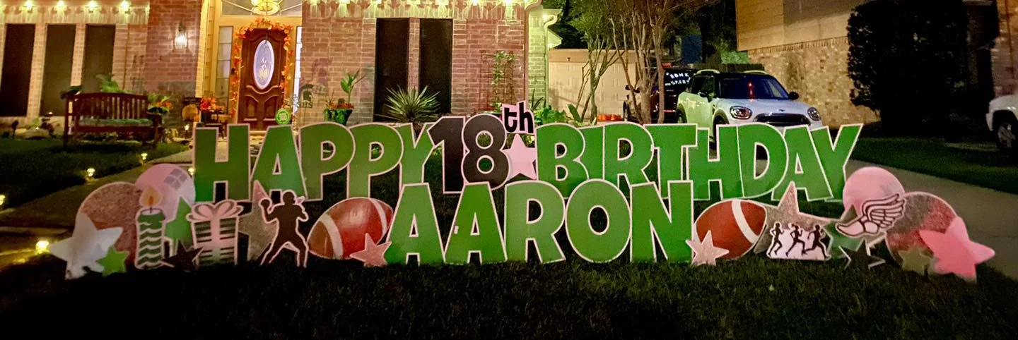 Football Birthday Sign Aaron's Birthday Sign